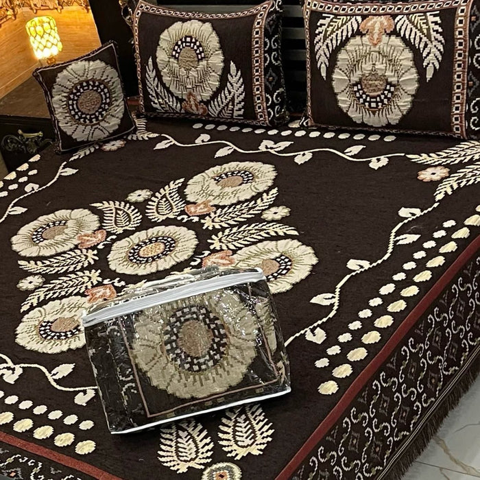 4Pc Velvet Jaquard Bedsheet