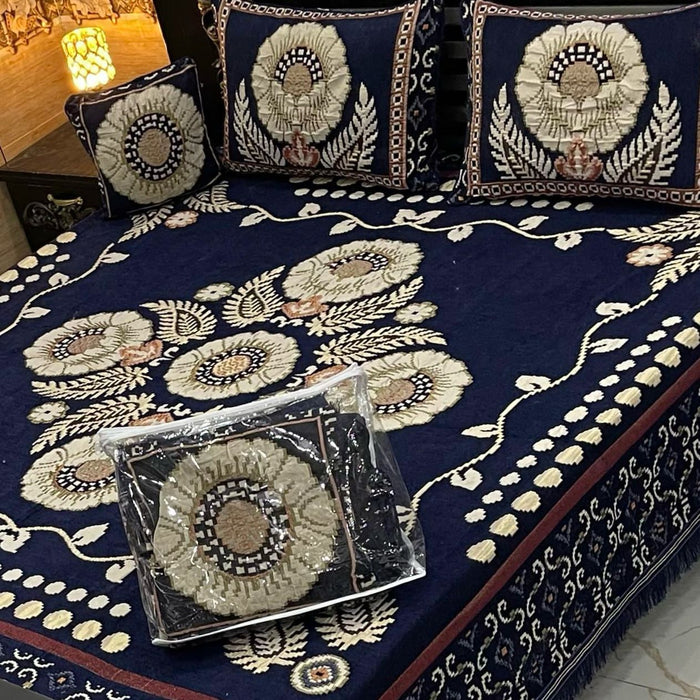 4Pc Velvet Jaquard Bedsheet