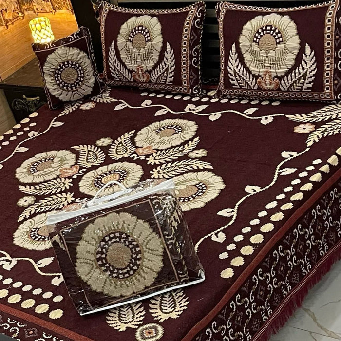 4Pc Velvet Jaquard Bedsheet