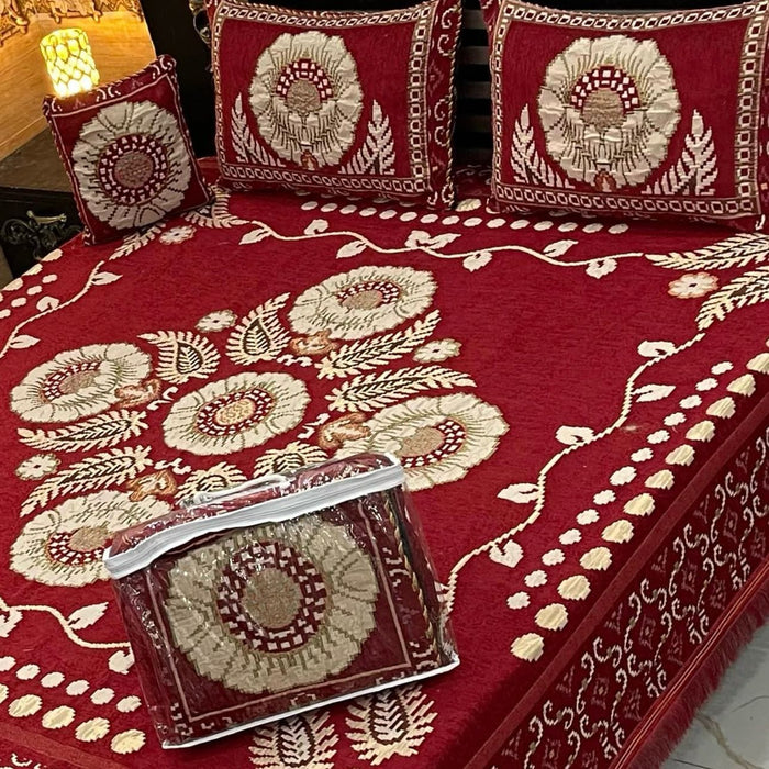 4Pc Velvet Jaquard Bedsheet