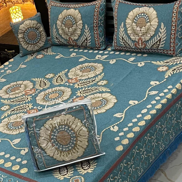 4Pc Velvet Jaquard Bedsheet