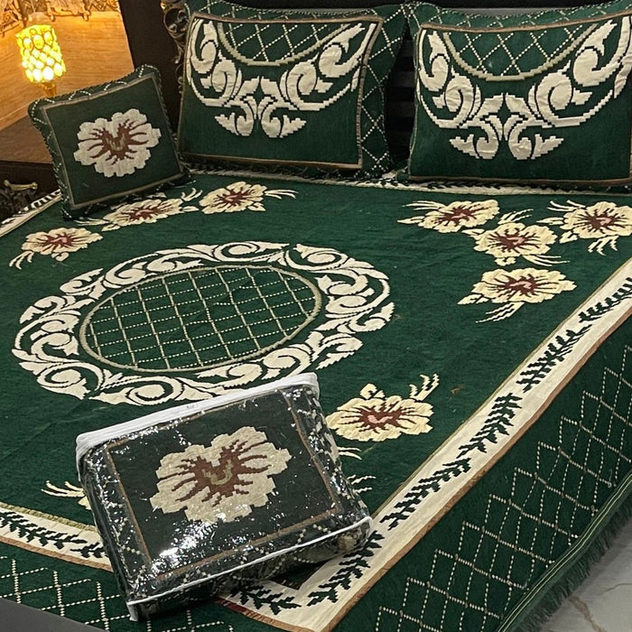 4Pc Velvet Jaquard Bedsheet