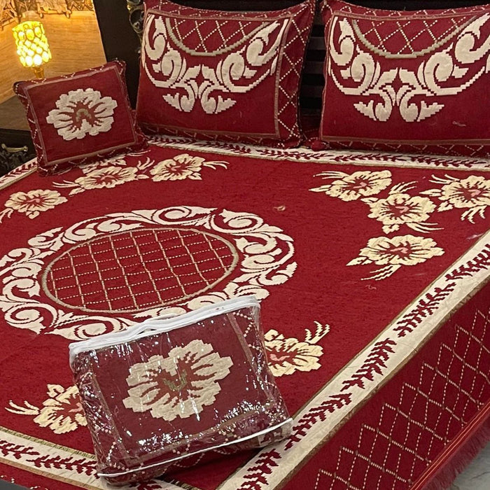 4Pc Velvet Jaquard Bedsheet