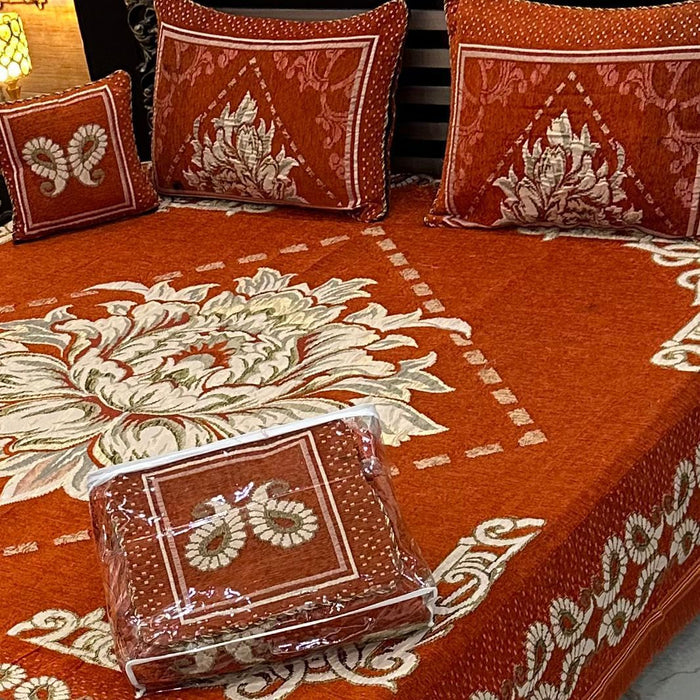 4Pc Velvet Jaquard Bedsheet