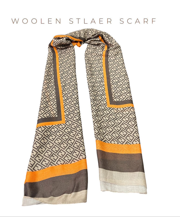 Fully luxury printed scarf