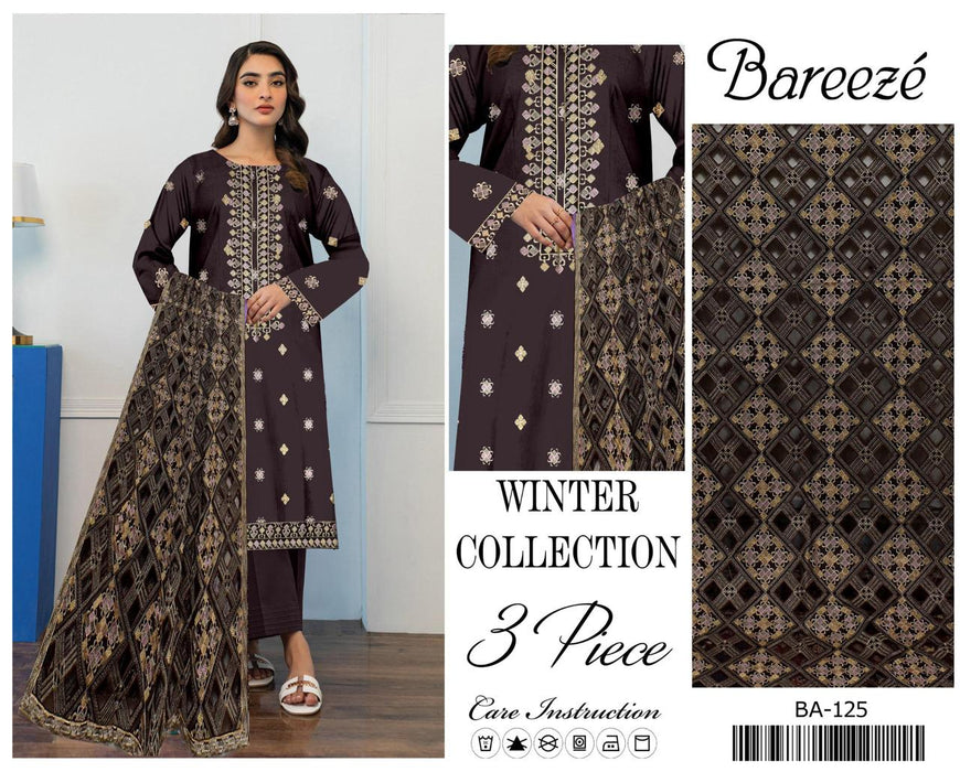 BRAND:BAREEZE CODE:BAMIX FABRIC DHANAK ;collection 2024