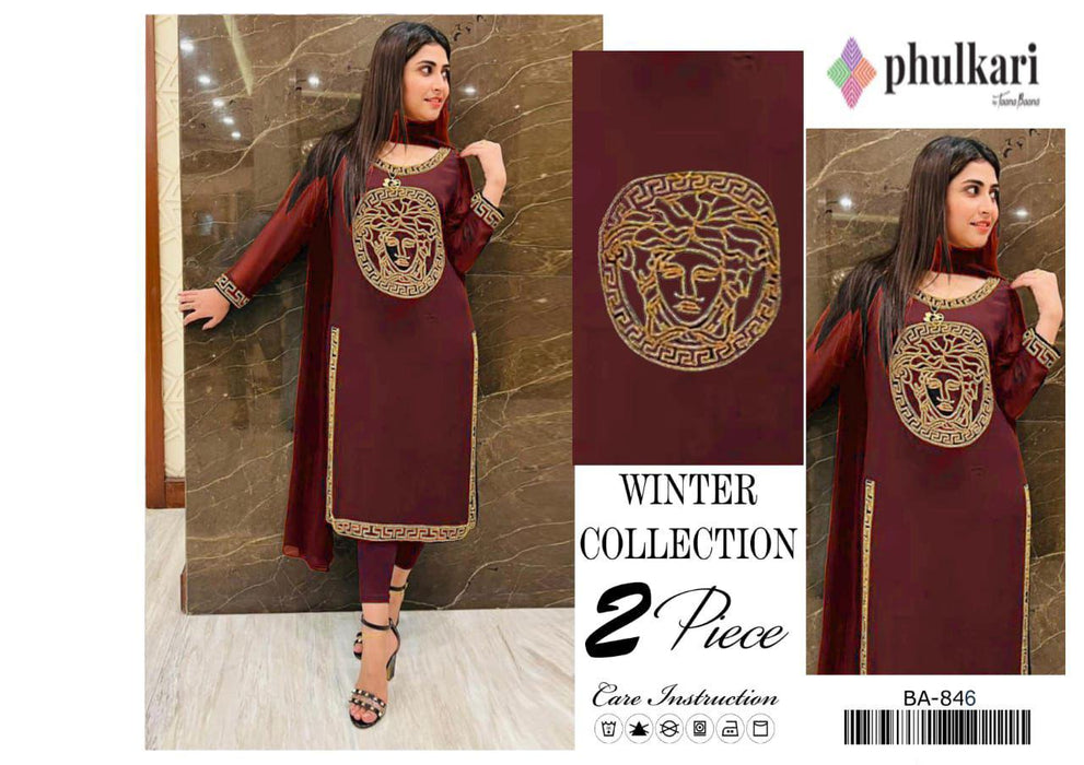 BRAND:PHULKARRI CODE:BA846 FABRIC SOFT KATAN SILK 2024