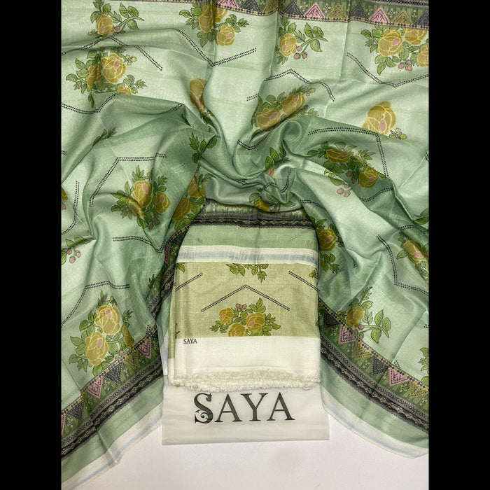 Saya Print Viscose Slub Allover Volume 3-Piece Collection