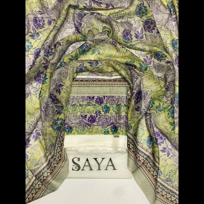 Saya Print Viscose Slub Allover Volume 3-Piece Collection