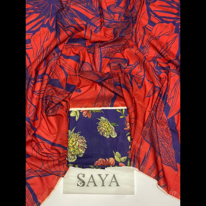 Saya Print Viscose Slub Allover Volume 3-Piece Collection