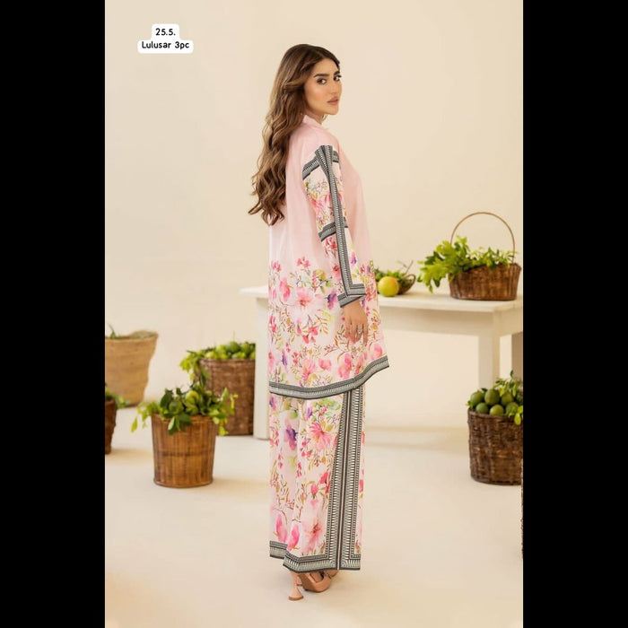 Lulusar Silk 3-Piece Collection – Floral Digital Printed