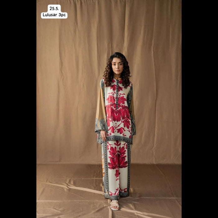 Lulusar Silk 3-Piece Collection – Floral Digital Printed