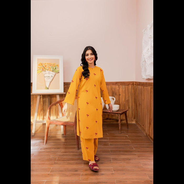 Zara Shahjahan Winter Collection 2024 – 2-Piece Embroidered Dhanak Unstitched