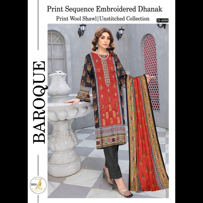 Dhanak Collection 2024 – Elegant Winter 3-Piece Set