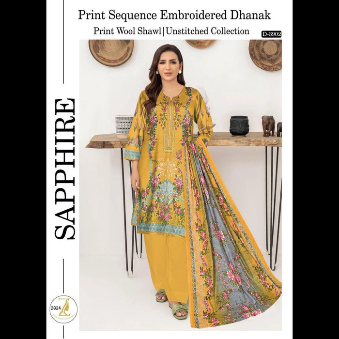 Dhanak Collection 2024 – Elegant Winter 3-Piece Set