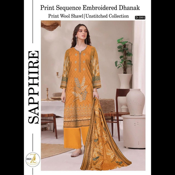 Dhanak Collection 2024 – Elegant Winter 3-Piece Set