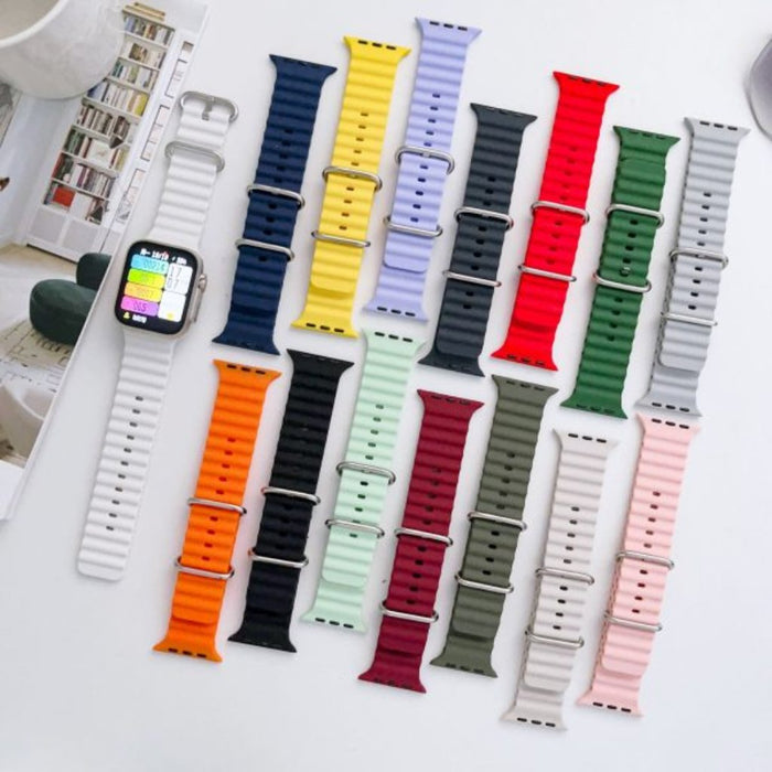 Silicone replacement strap for smartwatches