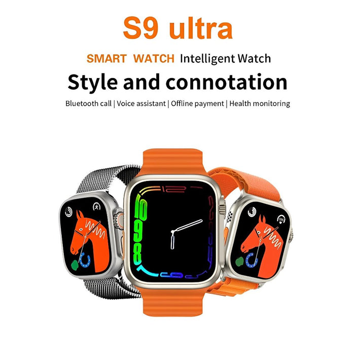 S9 Ultra smart watch With 3 Straps