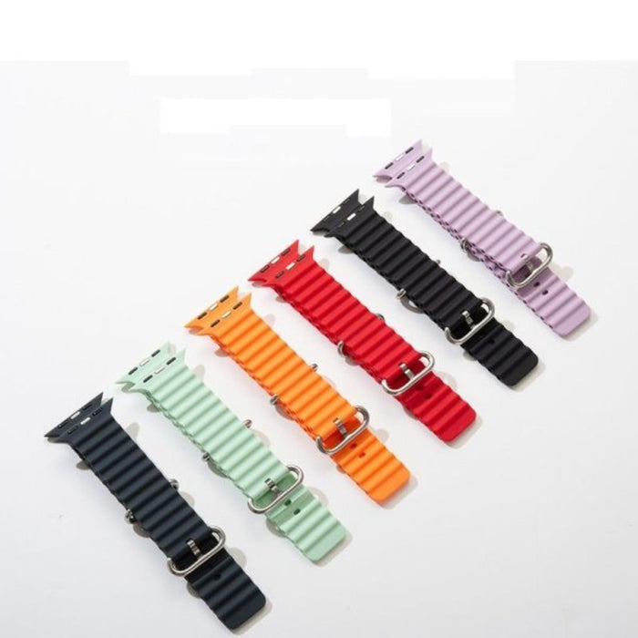 Silicone replacement strap for smartwatches