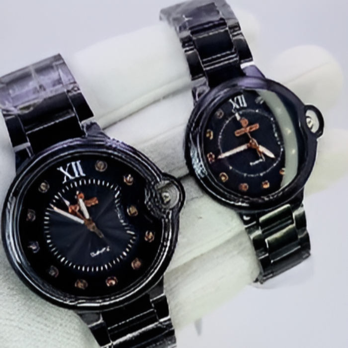 Fitros Couple Watch | Wrist Watch For Both Men & Women (black)