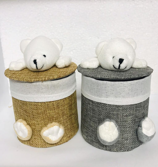 Cute Bear Basket (random Color)