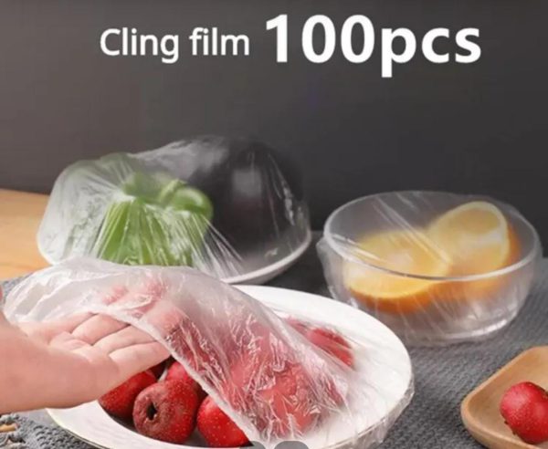 Plastic Food Cover | Plastic Food Wrap | Reusable Plastic Wrap Food Cover | Pack Off 100 Pcs