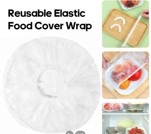 Plastic Food Cover | Plastic Food Wrap | Reusable Plastic Wrap Food Cover | Pack Off 100 Pcs