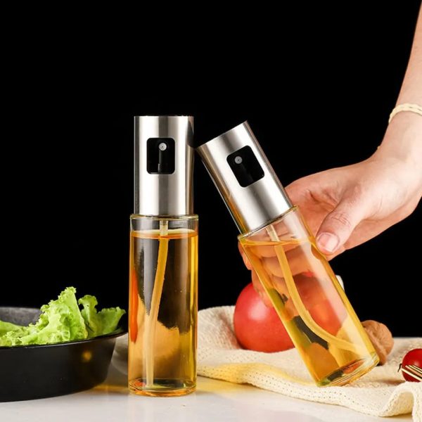 Cooking Oil Sprayer Glass Oil Spray Bottle Kitchen Tool Bbq Baking Grill Vinegar Oil Sauce Bottle – 100ml