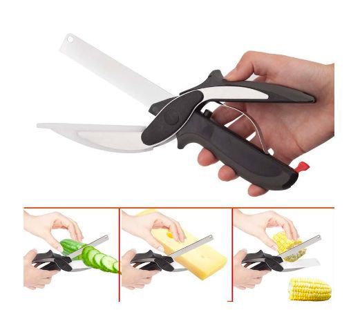 2in1 Clever Cutting Knife In Stainless Steel (,card Packing)