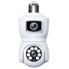 4k Wireless Wifi Dual-lens Security Camera With 3mp Lens | Bulb Camera | 360 Degree