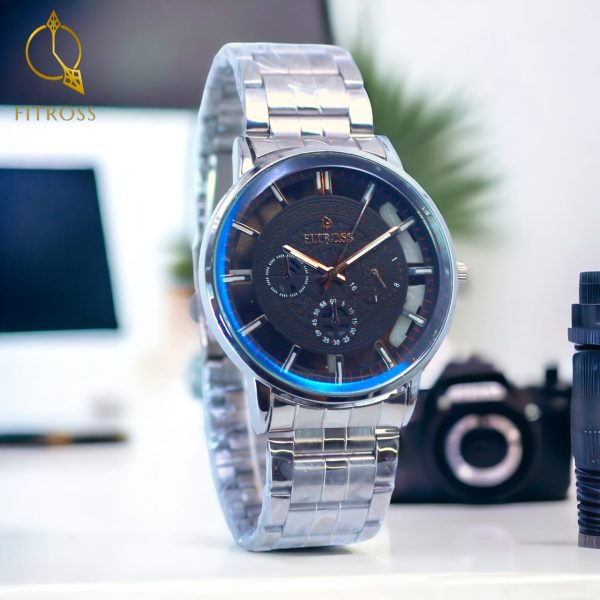 ( Without Box ) Fitros Gents Watch High Quality Stainless Steel Elegant Wristwatches