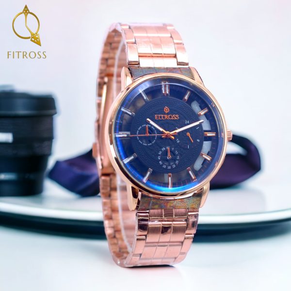 ( Without Box ) Fitros Gents Watch High Quality Stainless Steel Elegant Wristwatches