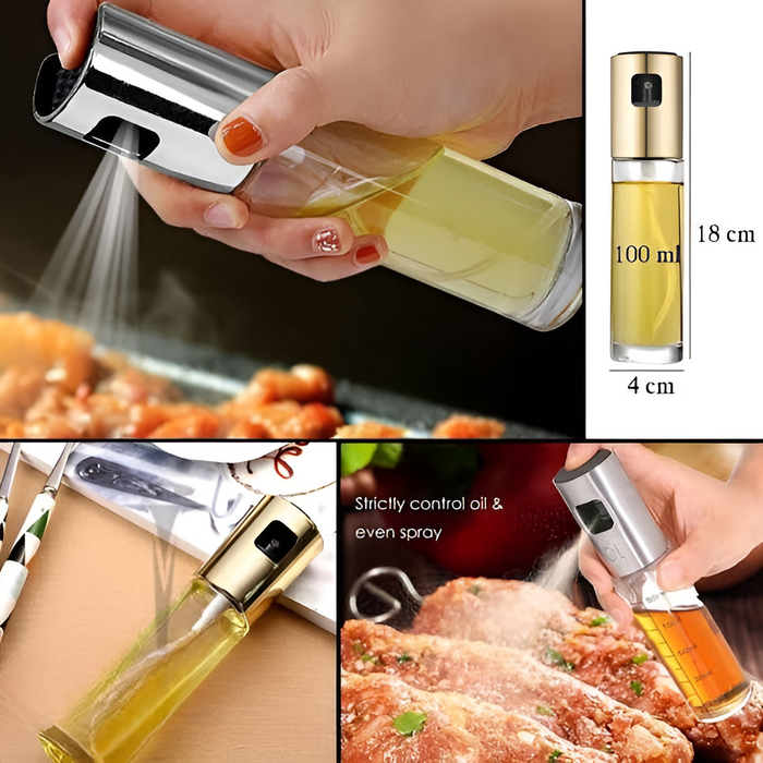 Cooking Oil Sprayer Glass Oil Spray Bottle Kitchen Tool Bbq Baking Grill Vinegar Oil Sauce Bottle – 100ml