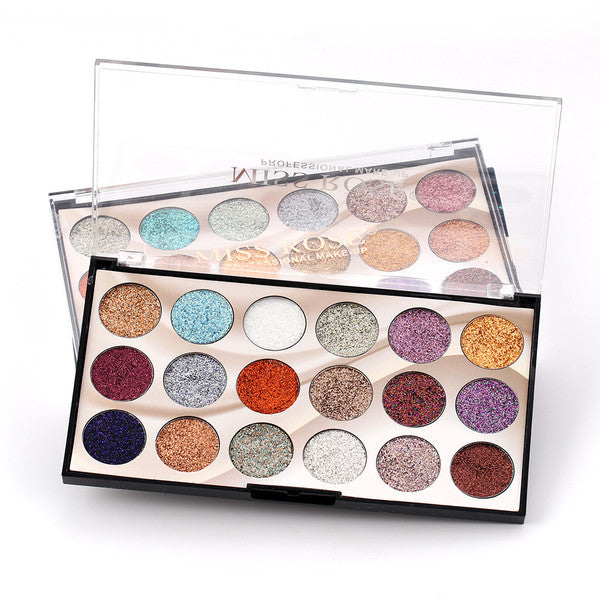 Miss Rose Professional Makeup 18 Color Glitter Eyeshadow Palette