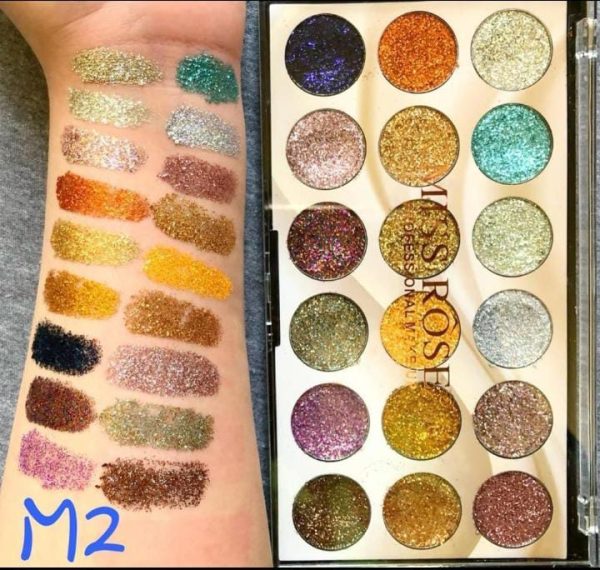 Miss Rose Professional Makeup 18 Color Glitter Eyeshadow Palette