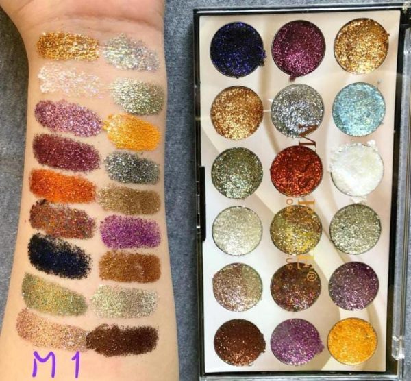 Miss Rose Professional Makeup 18 Color Glitter Eyeshadow Palette