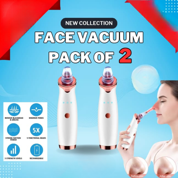 Face Vacuum Blackhead Remover Pore Cleaner | Electric Deep Cleansing Tool For Nose & Face