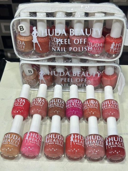 Huda Beauty Peel Off Nail Paint, Pack Of 12