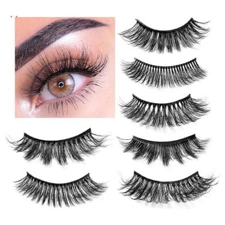 ( Pack Of 10) Eye Lashes / False Eyelashes Extension Wispy Fluffy Think Lashes