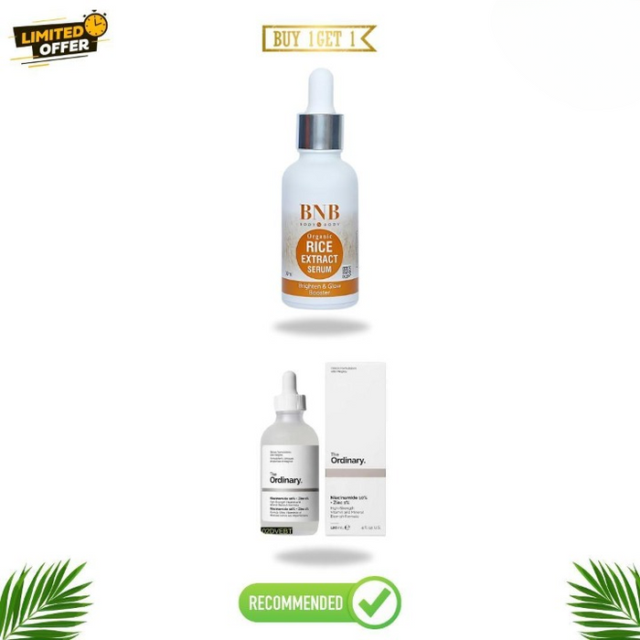 2 In 1 Whitening Face Serum Deal ,niacinamide Serum + Rice Extract Serum