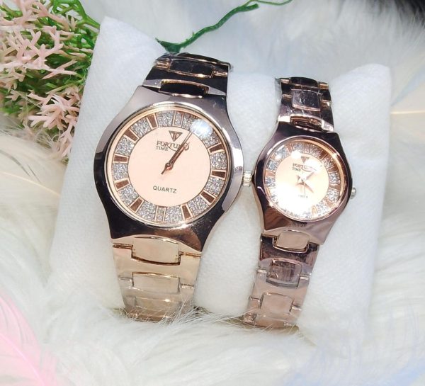 (without Box ) Luxury Stainless Fortune Time Couple Watches