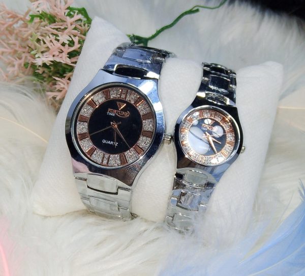 (without Box ) Luxury Stainless Fortune Time Couple Watches