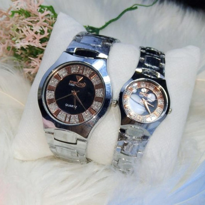 Luxury Stainless Fortune Time Couple Watches