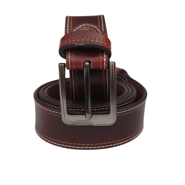 Men Buffalo Pull-up Leather | Waist Belt For Boys & Mens (maroon)