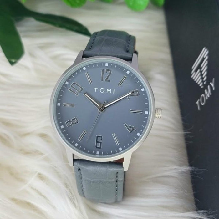 Tomi Stylish Watch Leather Strap With Box