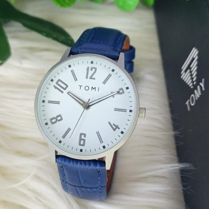 Tomi Stylish Watch Leather Strap With Box