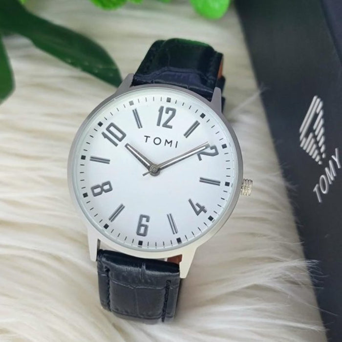 Tomi Stylish Watch Leather Strap With Box