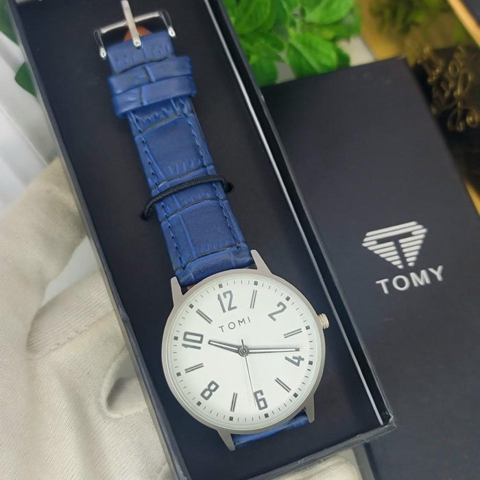 Tomi Stylish Watch Leather Strap With Box