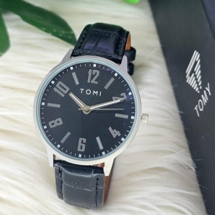 Tomi Stylish Watch Leather Strap With Box