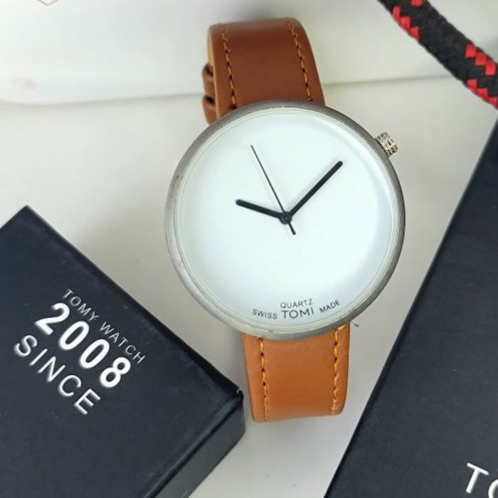 Tomi Stylish Watch For Boys And Girls Leather Strap